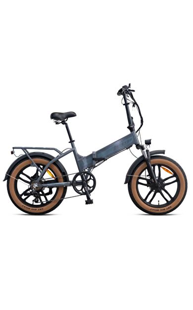Kron Loop Discovery 20" Jant Fat Bike 7 Vites Hidrolik Fren Elektrikli Katlanır Bisiklet Nardo Gri