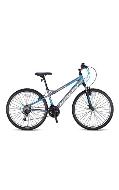Kron VORTEX 3.0 24 Jant 21 Vites V-Fren Çelik Çocuk Bisikleti Füme Mavi Kron Vitesli Bisiklet