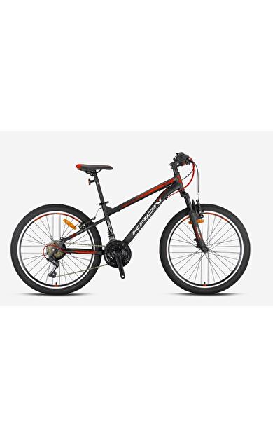 Kron VORTEX 4.0 24 Jant 21 Vites V-Fren Çelik Çocuk Bisikleti Siyah Kırmızı Kron Vitesli Bisiklet