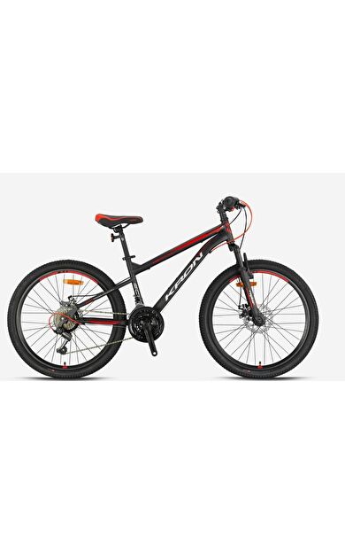 Kron VORTEX 4.0 26 Jant 21 Vites Mekanik Disk Çelik Dağ Bisikleti Siyah Kırmızı Vitesli Bisiklet