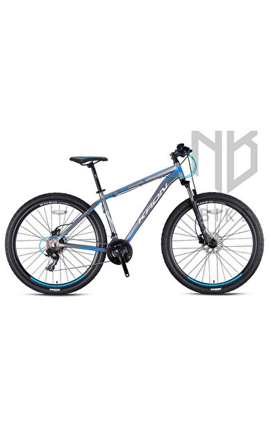 Kron XC 100 27,5 Jant Mekanik Disk 21 Vites Alüminyum Gövde Kelebek Vites Dağ Bisikleti Füme Mavi Gri