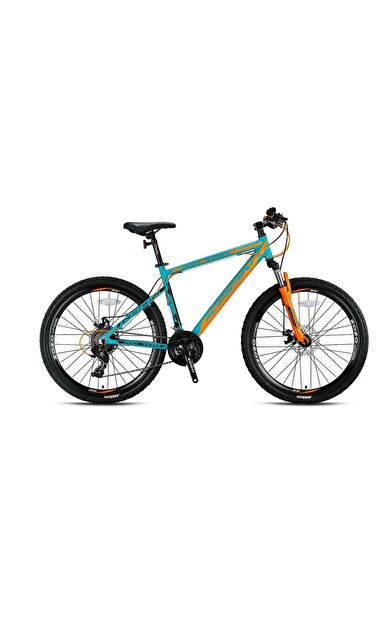 Kron XC 100 27,5 Jant Mekanik Disk 21 Vites Alüminyum Gövde Kelebek Dağ Bisikleti Turkuaz Turuncu