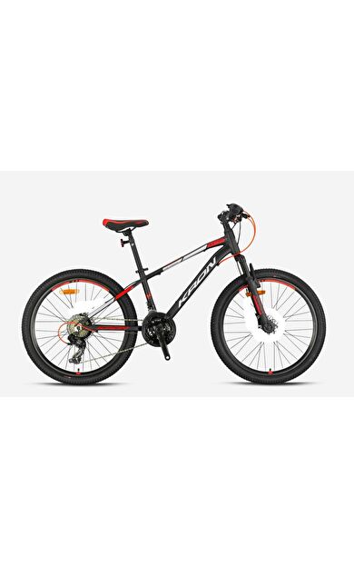 Kron XC 75 24 Jant V-fren 21 Vites Alüminyum Gövde Çocuk Dağ Bisikleti Mat Siyah Kırmızı