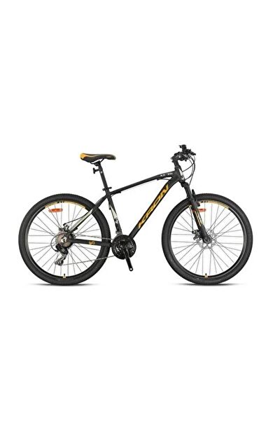 Kron XC 75 27.5" Jant Mekanik Disk 21 Vites Dağ Bisikleti 16 Kadro Mat Siyah Neon Turuncu Bej