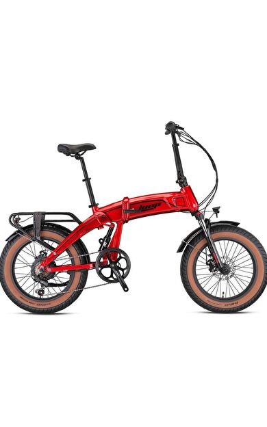 Kron Loop Armour 20" Jant Fat Bike Elektrikli Katlanır Bisiklet Kırmızı Siyah