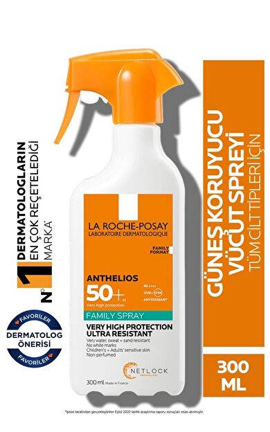 La Roche Posay Anthelios Family Spray Spf50 Tüm Cilt Tipleri 300 Ml  - SKT:11/2028