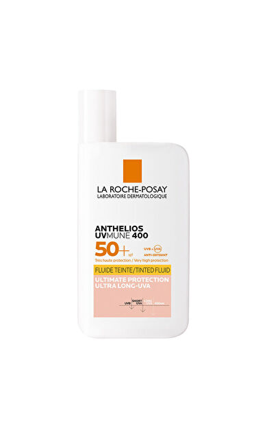 La Roche Posay Anthelios UVmune400 Invisible Fluid Tüm Cilt Tipleri İçin Renkli SPF50+ Yüz Güneş Kremi 50 ml