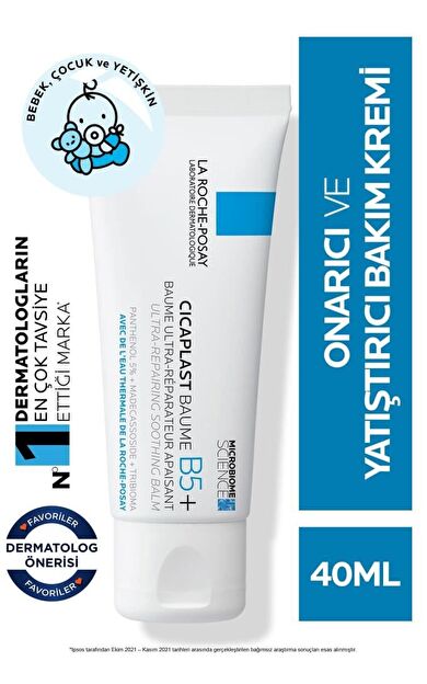 La Roche Posay Cicaplast Baume B5+ Onarıcı ve Yatıştırıcı Bakım Kremi 40 Ml-SKT:02/2029