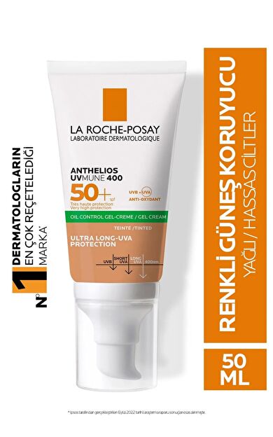 La Roche Posay Anthelios Uvmune Oil Control Spf 50+ Yağlı Ciltler Için Renkli Yüz Güneş Kremi