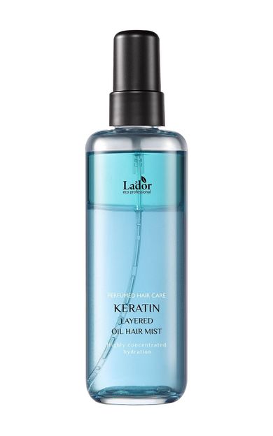 Keratin İçeren Isı Koruyucu Onarıcı Çift Fazlı Saç Spreyi LADOR Keratin Layered Oil Hair Mist