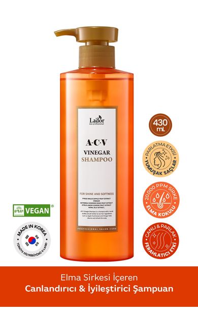 Saç Derisini Canlandıran ve Parlaklaştıran Sirke Özlü Şampuan LADOR ACV Vinegar Shampoo 430ML