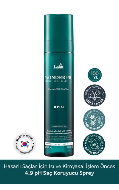 Hasarlı Saçlar İçin Kurutma ve Kimyasal İşlem Öncesi Saç Koruyucu Sprey Lador Wonder Pic Hair Water