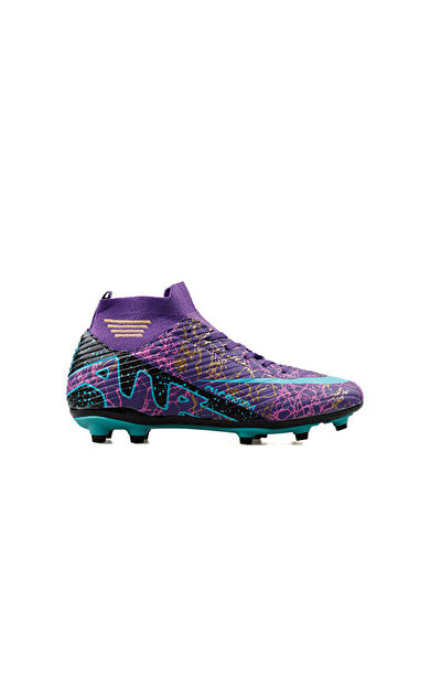 Laliga Çocuk Çim Zemin Kramponu FKRP-MOR-TURKUAZ-DESENLI Mor