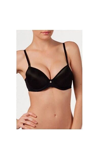 Kadın 2li Ekonomik Paket Klasik Dolgusuz Büyük Beden Sütyen 9700 - Siyah