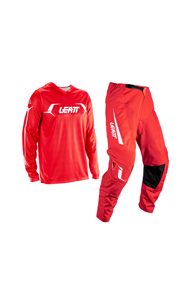 Leatt 3.5 Çocuk Kırmızı Motosiklet Jersey Pantolon Takımı