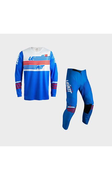 Leatt 3.5 Stripes Mavi Motosiklet Jersey Pantolon Takımı