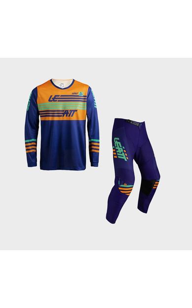 Leatt 3.5 Stripes Turuncu Motosiklet Jersey Pantolon Takımı