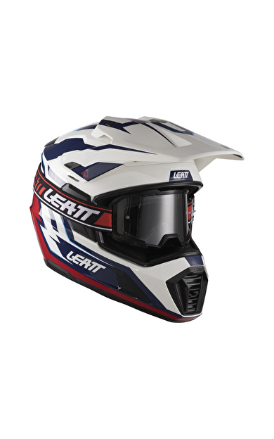 Leatt Adv 7.5 Beyaz Mavi Motosiklet Kaskı