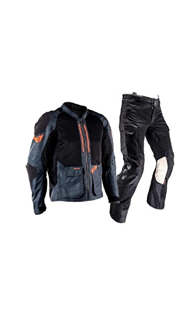 Leatt Adv Flow-Tour 4.5 Gri Motosiklet Montu ve Pantolonu