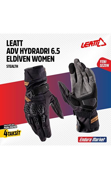 Leatt Adv Hydra-Dri 6.5 Bayan Siyah Motosiklet Eldiveni
