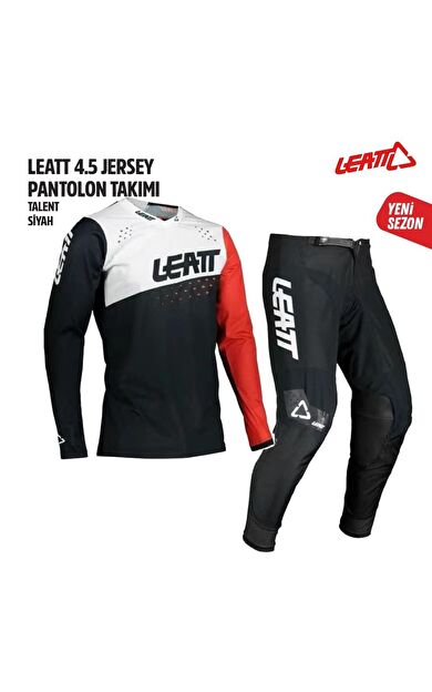 Leatt Beyaz Siyah Jersey Pantolon Takımı