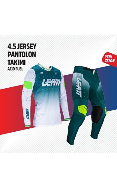 LEATT BEYAZ YEŞİL JERSEY PANTOLON TAKIMI