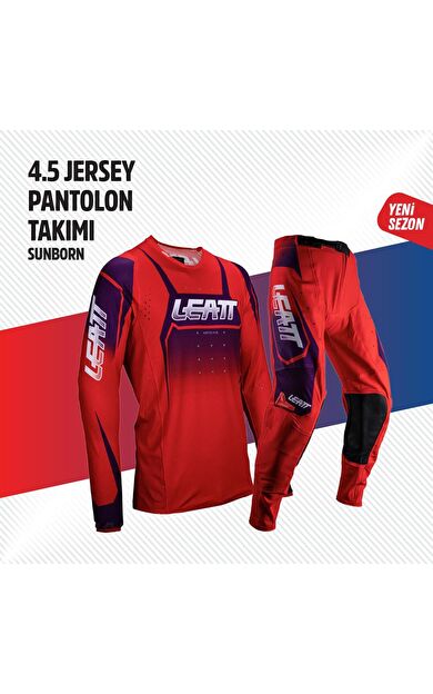 LEATT KIRMIZI MOR JERSEY PANTOLON TAKIMI
