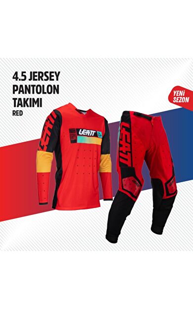 Leatt Kırmızı Siyah Jersey Pantolon Takımı