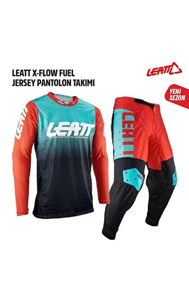 Leatt Kırmızı Turkuaz Jersey Pantolon Takımı