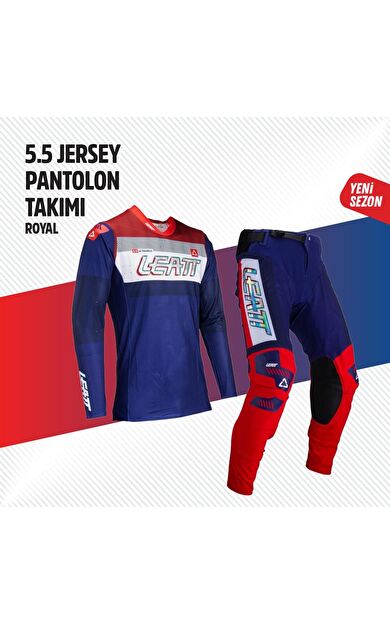 LEATT LACİVERT KIRMIZI JERSEY PANTOLON TAKIMI