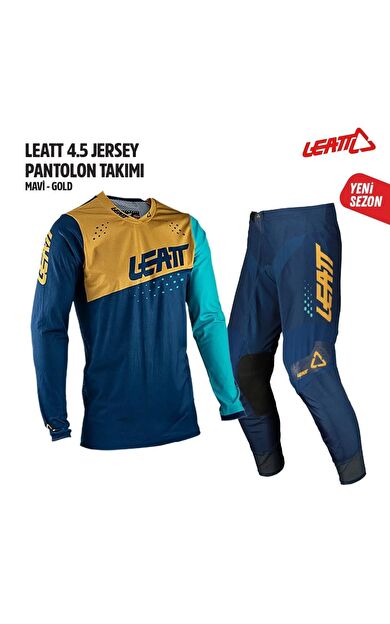 Leatt Lacivert Sarı Jersey Pantolon Takımı