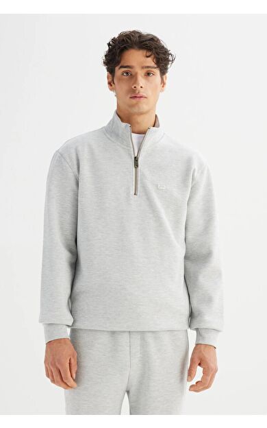 Lee Erkek Pike Interlock Half Zip Sweatshirt L252031236