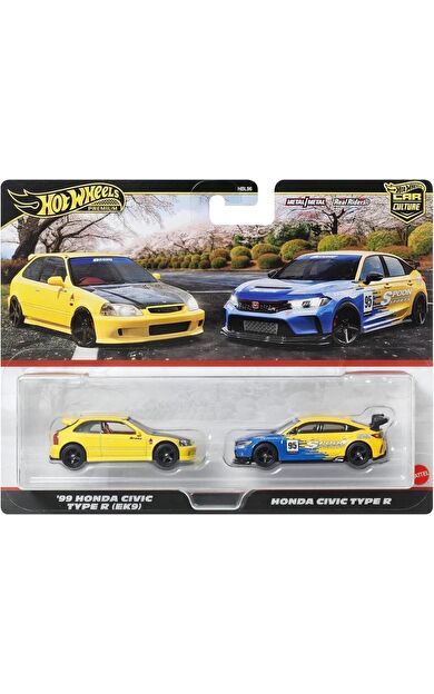 Hot Wheels Premium JBL00 Car Culture 2 Pack '99 Honda Civic Type R (EK9) // Honda Civic Type R