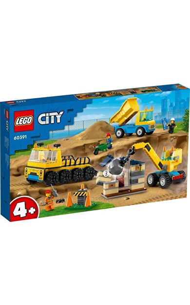 LEGO City 60391 Construction Trucks and Wrecking Ball Crane