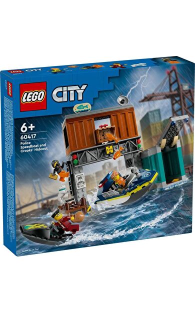LEGO City 60417 Police Speedboat and Crooks' Hideout