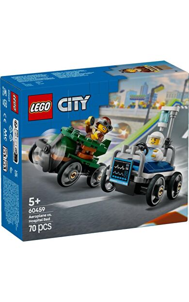 LEGO City 60459 Airplane vs. Hospital Bed Race Car Pack