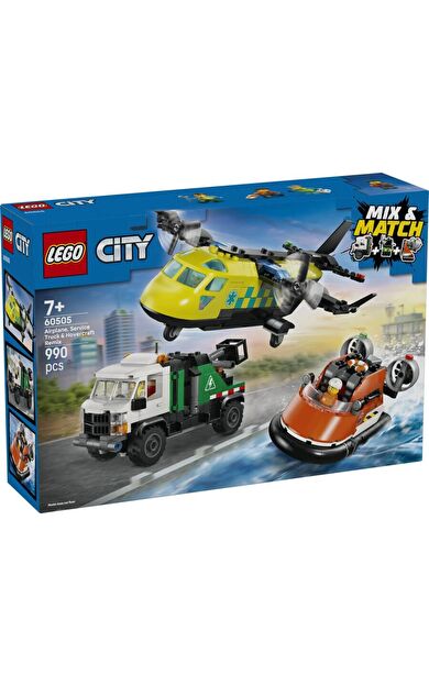 LEGO City 60505 Airplane, Service Truck and Hovercraft Remix