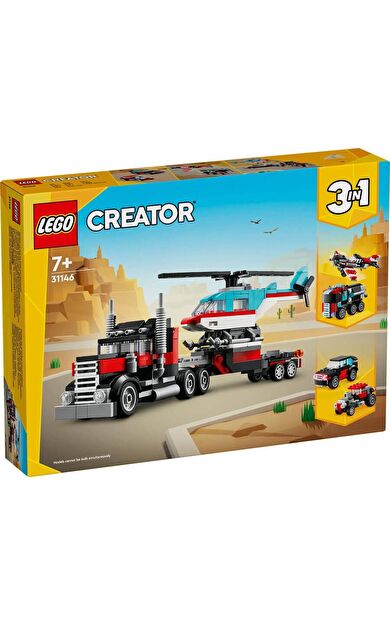 LEGO Creator 31146 Flatbed Truck with Helicopter