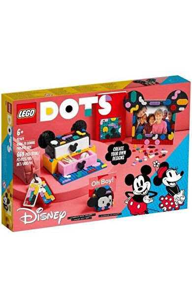 LEGO Dots 41964 Mickey Mouse and Minnie Mouse Back-to-School Project Box