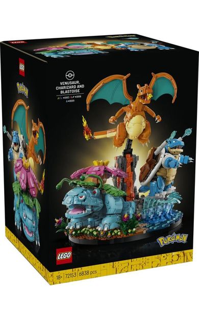 LEGO Pokemon 72153 Venusaur, Charizard and Blastoise
