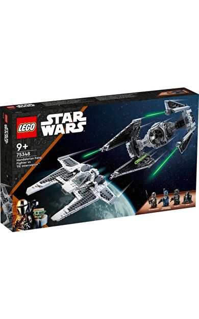 LEGO Star Wars 75348 Mandalorian Fang Fighter vs TIE Interceptor