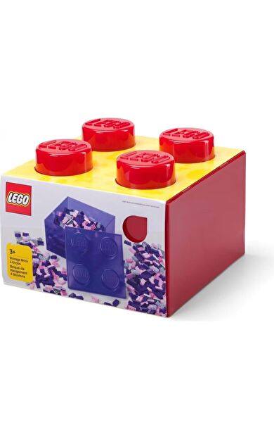 LEGO Storage 253240 2*2 Translucent Red Storage Brick