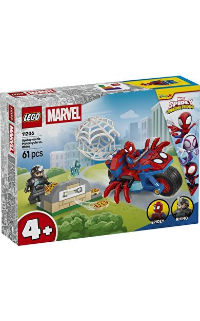 LEGO Super Heroes 11206 Spidey on his Motorcycle vs. Rhino