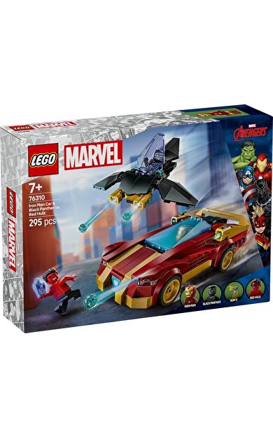 LEGO Super Heroes 76310 Iron Man Car and Black Panther vs. Red Hulk