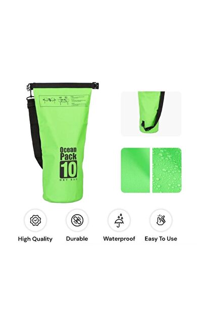Lethe Boards Ocean Pack 10 L Yeşil Su Geçirmez Yüzen Çanta