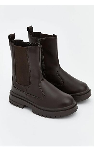 Letoon Brown Star Chunky Chelsea Boots - Kahverengi̇