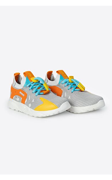 Letoon Çocuk Spor Ayakkabı Renkli Şık Sneaker Ayda - Gri̇ Turuncu