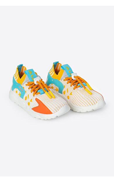 Letoon Çocuk Spor Ayakkabı Renkli Şık Sneaker Ayda - Beyaz