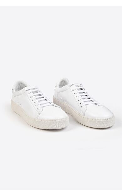 Letoon Erkek Deri Sneaker – Flotur Deri, Kauçuk Taban - Beyaz