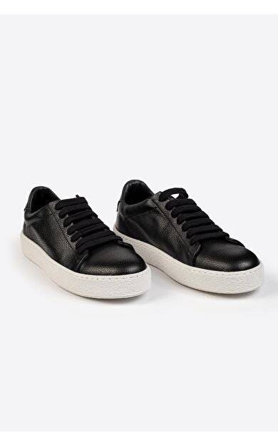Letoon Erkek Deri Sneaker – Flotur Deri, Kauçuk Taban - Si̇yah